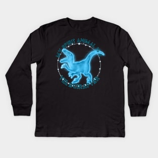 My Spirit Animal is a Velociraptor Kids Long Sleeve T-Shirt